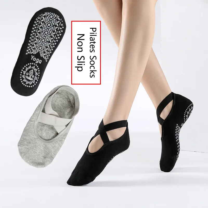 

Профессиональные носки для пилатеса для женщин, нескользящие носки для йоги с захватами для барра, больницы, балета, танцев, тренировок босиком