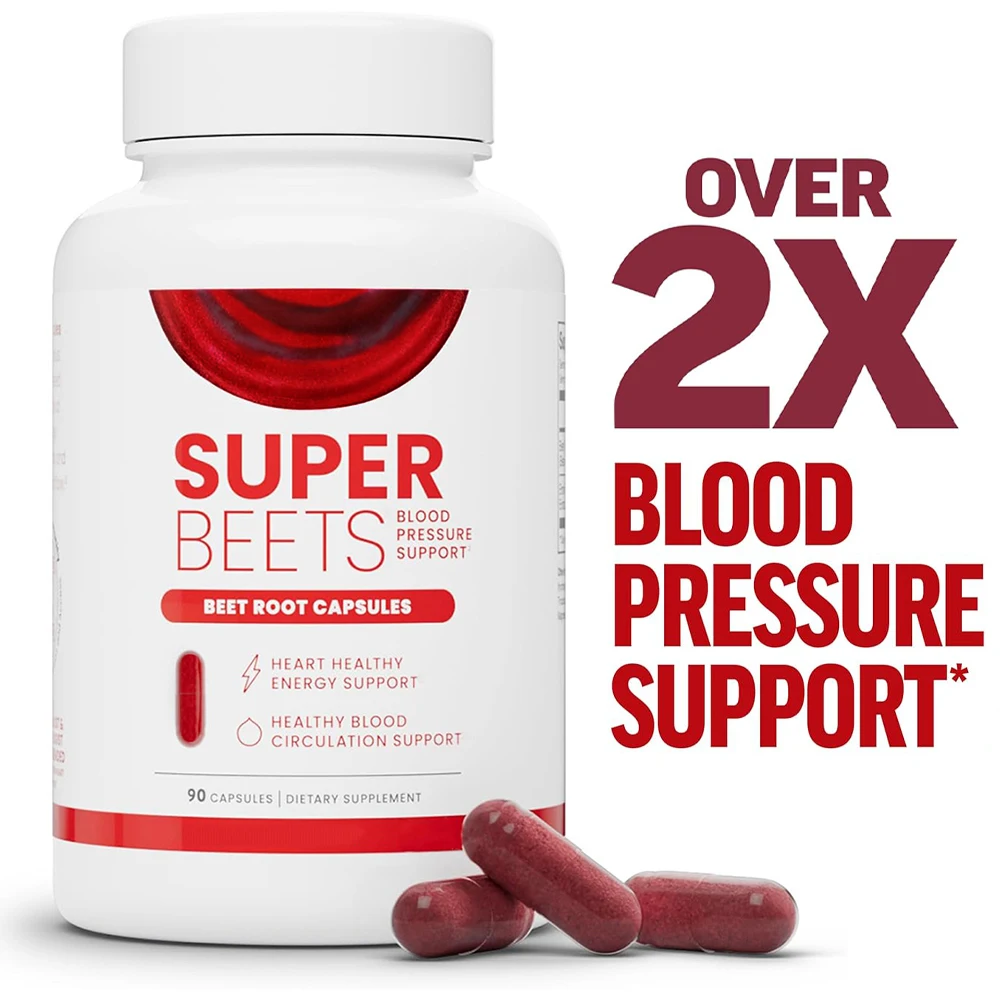 

SuperBeets Supplements 1000mg Organic Beet Root Nitric Oxide Capsules - Supports Energy, Healthy Circulation, Blood Flow - Vegan