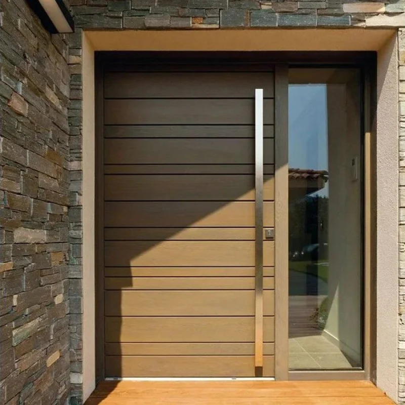Contemporary Fiberglass Front Entry With Sidelights Entrance Solid Hardwood Doors For Sale