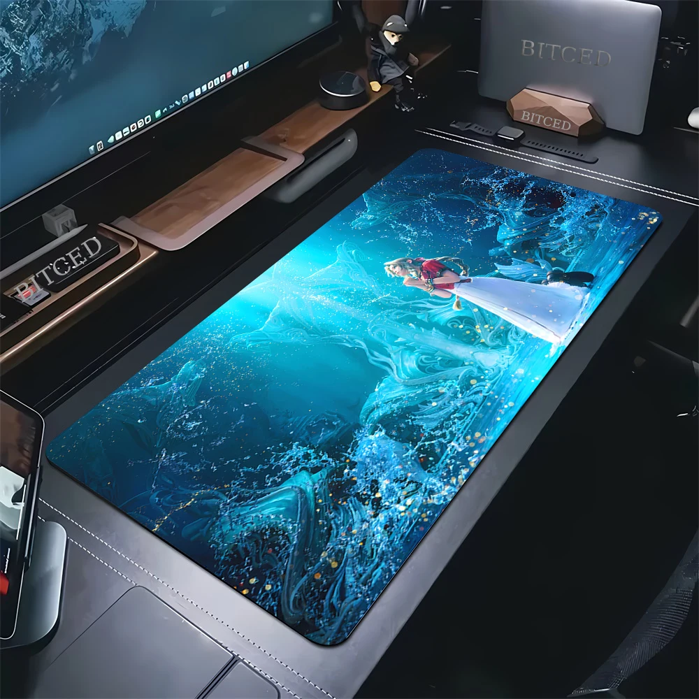 Final Fantasy 7 Large Gaming Mouse Pad PC Gamer Mouse Mat Computer Laptop Mousepad Keyboard Pad Big Desk Mat XXL Office Mausepad