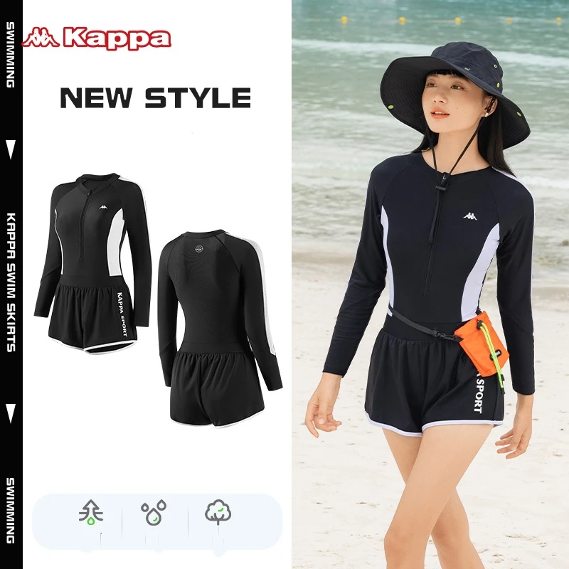 Women Professional Short/Long Sleeve WaterProof Surfing Athletic Push Up SwimWear Front Zipper Quick-Dry Bathing Beach SwimSuit