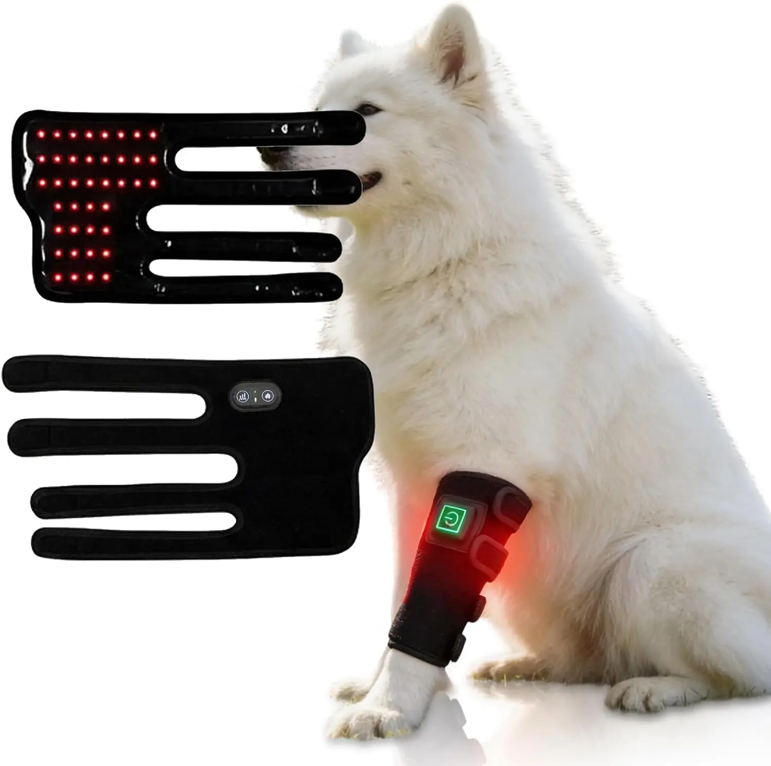 Red Light Therapy Wrap for Pet Leg- 660&850 nm Infrared Healing Light Therapy for Dogs, Cats Muscle & Joint Pain Relief