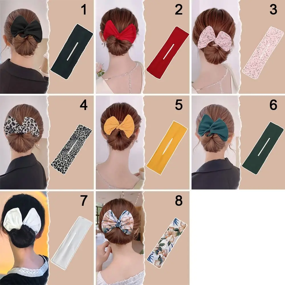 Épingle à cheveux de bande de sauna d'impression de chignon multicolore pour des femmes et des filles, cercle de cheveux de gril de bricolage, fabricant de chignon, support de queue de cheval, bigoudi de bande de sauna, 3 pièces