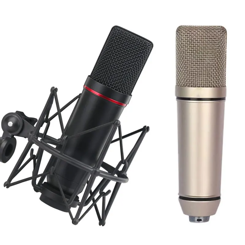 High quality 34 core large diaphragm 87 microphone for live broadcast of karaoke, mobile phone, computer recording microphone