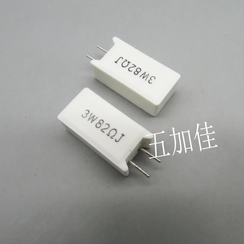 10-100pcs SQM 3W 82R 5% wire wound cement insensitive ceramic resistor hifi power amplifier emitter output