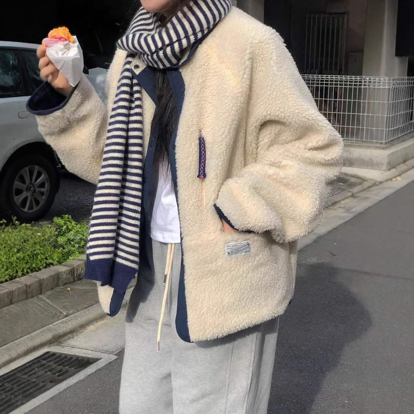 Women's Reversible Zip Up Padded Jacket Loose Drop Shoulder Silhouette Trendy Casual Commute Office Street Daily Wear Outerwear
