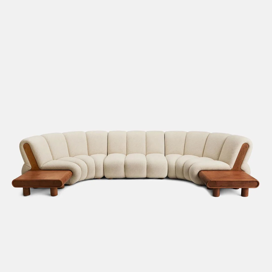 

-xx Luxury Customized Tufted Wood Sectional Sofa Set Curved Modular Design Fabric Material for Living Room Lobby Factory Price&