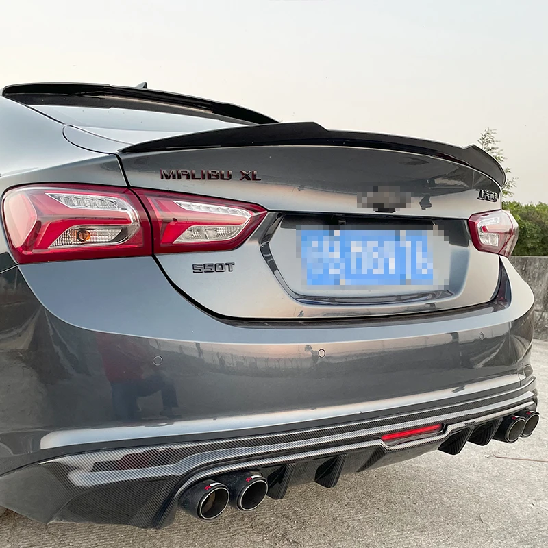 Dla Chevrolet Malibu XL 2016-2022 Sedan Spoiler pokrywy bagażnika M4 Style ABS Plastikowe tylne skrzydła Tuning Zestaw zewnętrzny Akcesoria