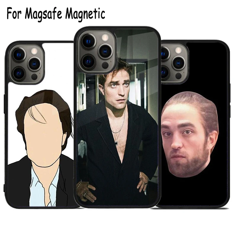 Robert Pattinson Meme Wireless Charge Magsafe Phone Case For iPhone 15 16 14 13 11 12 Pro Max Plus Magnetic Bumper Cover