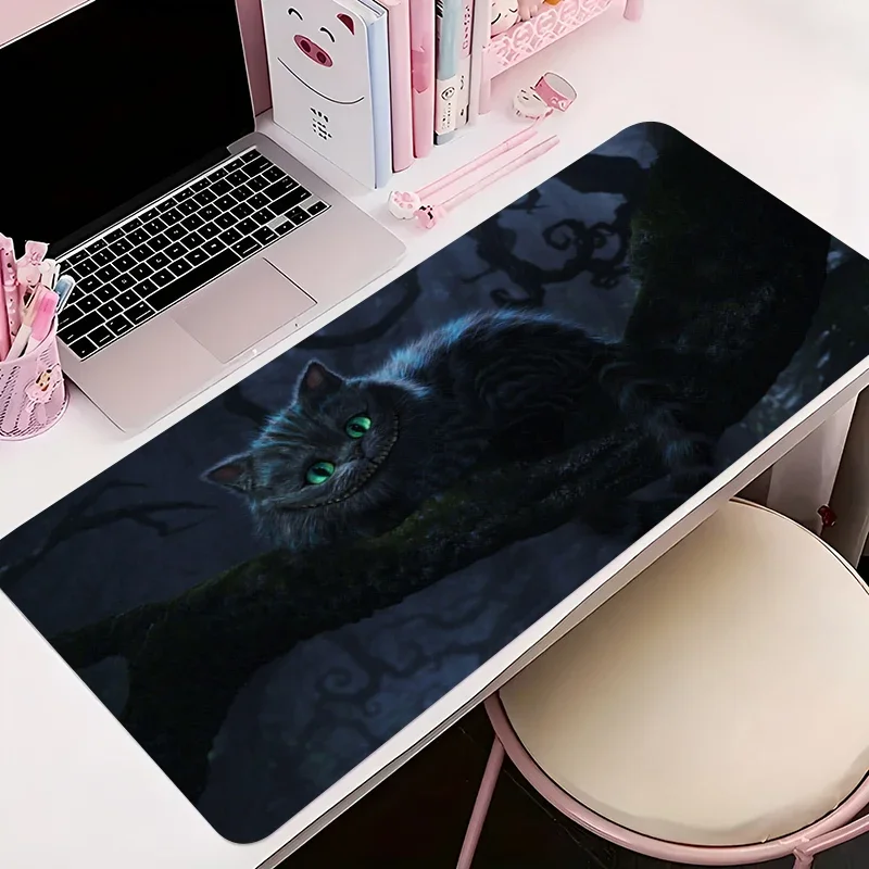 لوحة ماوس مطبوعة ملحقات الألعاب حصيرة مطاطية للألعاب حصيرة مكتبية أنيمي C-cheshire Cat Alice In Wonderland حصيرة لوحة المفاتيح