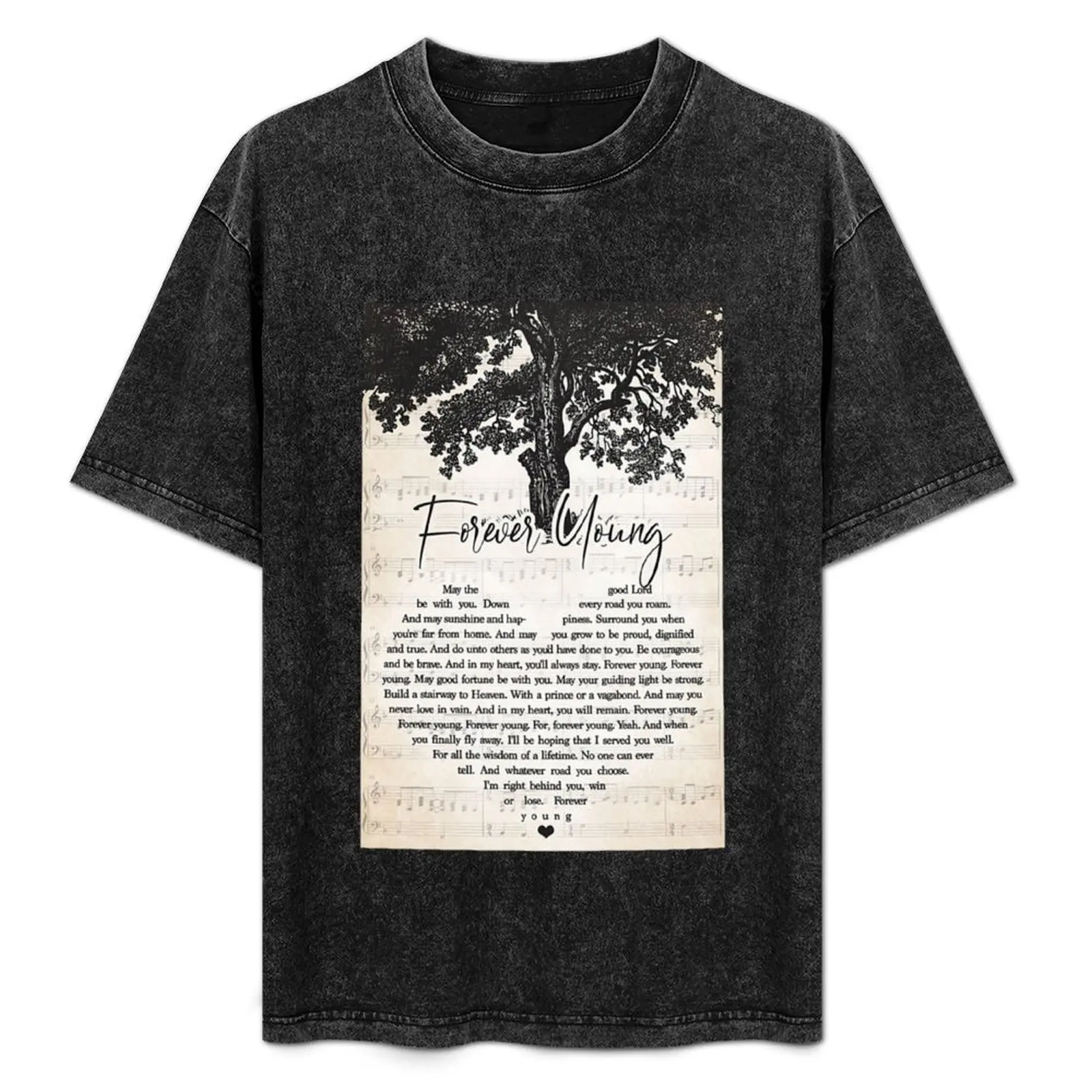 

Rod Stewart - Forever Young Lyrics Wall Art T-Shirt Athletic Quick Dry T-Shirt for Men