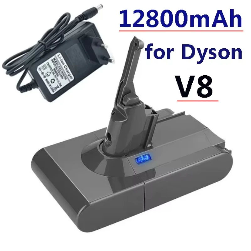 100% original dysonv8 12800mah 21.6v bateria para dyson v8 absoluto/fofo/animal li-ion aspirador de pó bateria recarregável