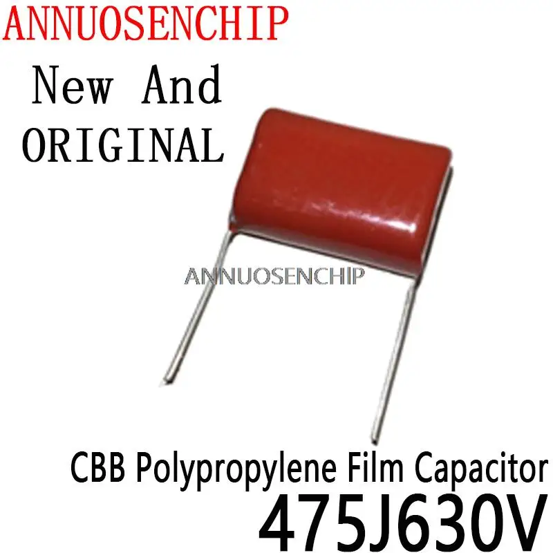 Condensador de película de polipropileno, pieza nueva y Original de 2 piezas, CBB21, 630V475, 4,7 UF, paso 25MM, 630V, 475 CBB, 475J630V