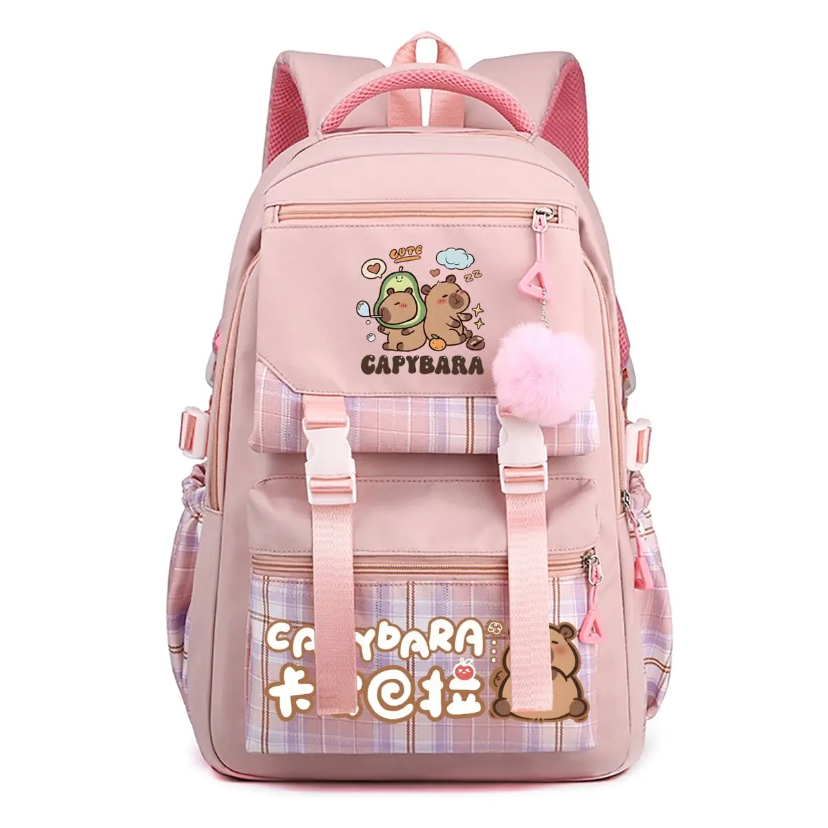 

Cute Capybara Graphic Student Backpack Boys Girls Children Teeneger Schoolbags Cartoon Capybara School Students Gift Ruckpack