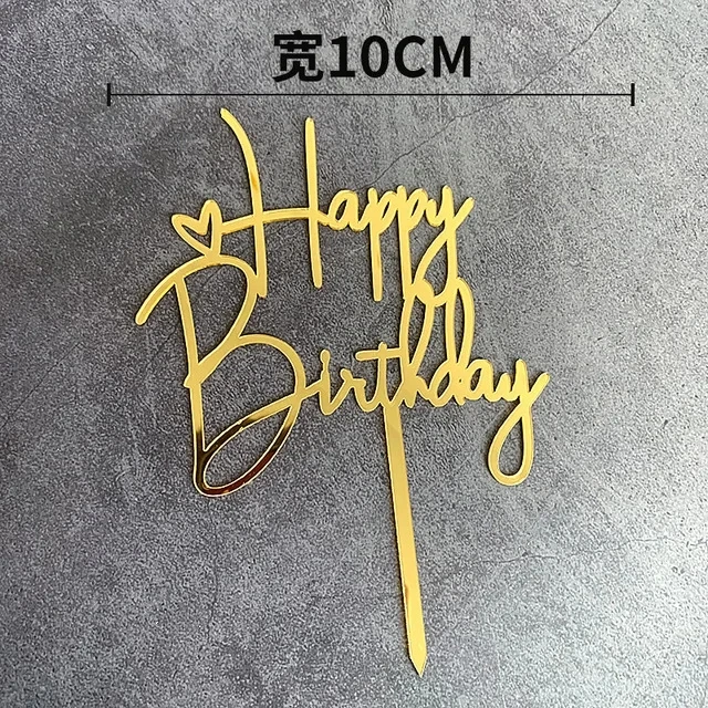 Новые золотые топперы для торта «С Днем Рождения», розово-красный акриловый топпер для торта для детей, украшения для торта на день рождения Новые золотые топперы для торта «С Днем Рождения», розово-красный акриловый топпер для торта для детей, украшения для торта на день рождения
