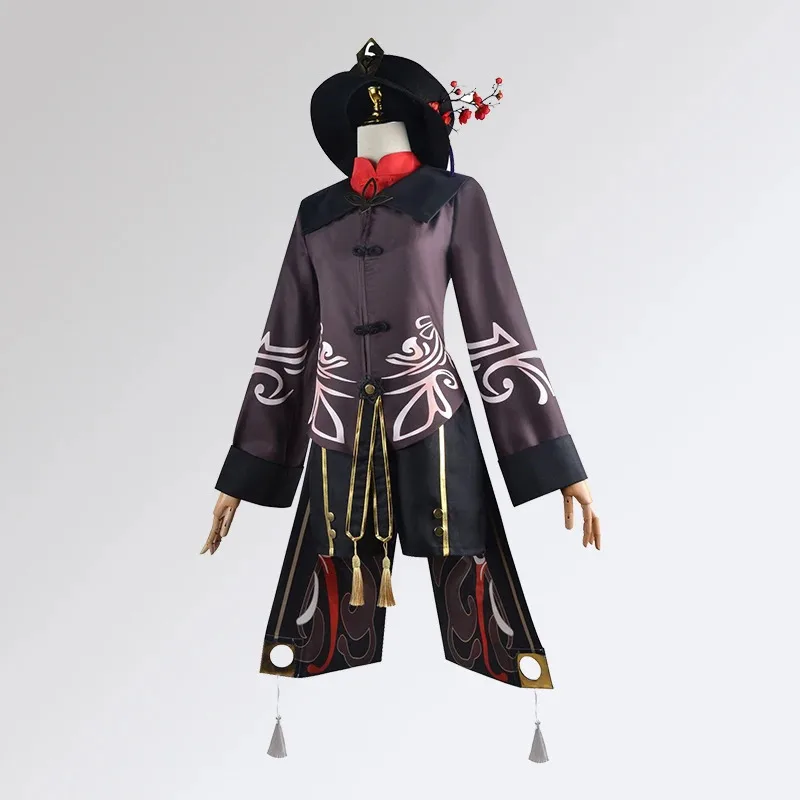 Impact Hutao Cosplay Costume Shoes Uniform Wig Chinese Style Halloween Costumes for Women Game Hu Tao