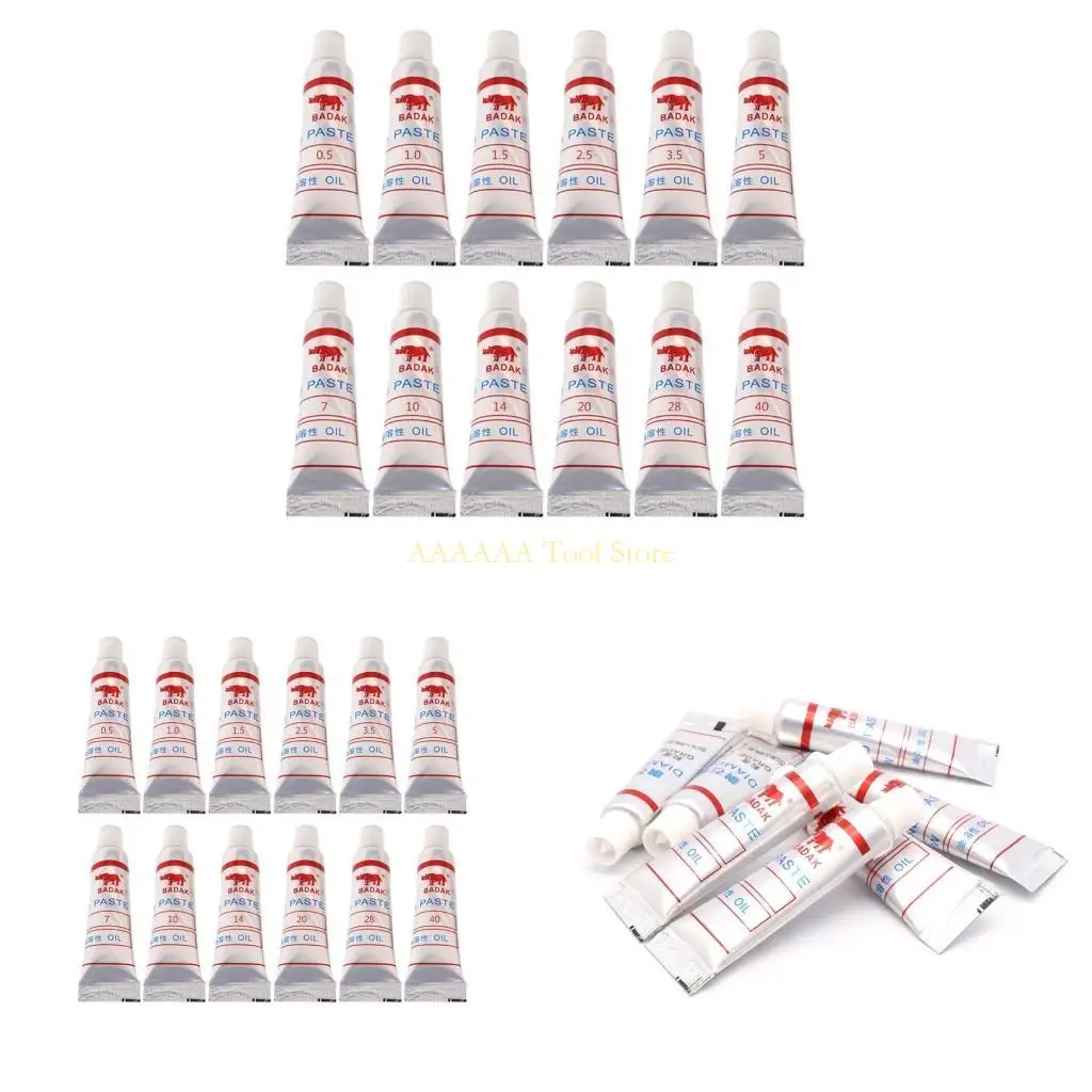 

A2BE 12pcs Diamond Polishing Lapping Paste Compound Syringes W0.5 ~40 Micron Abrasive