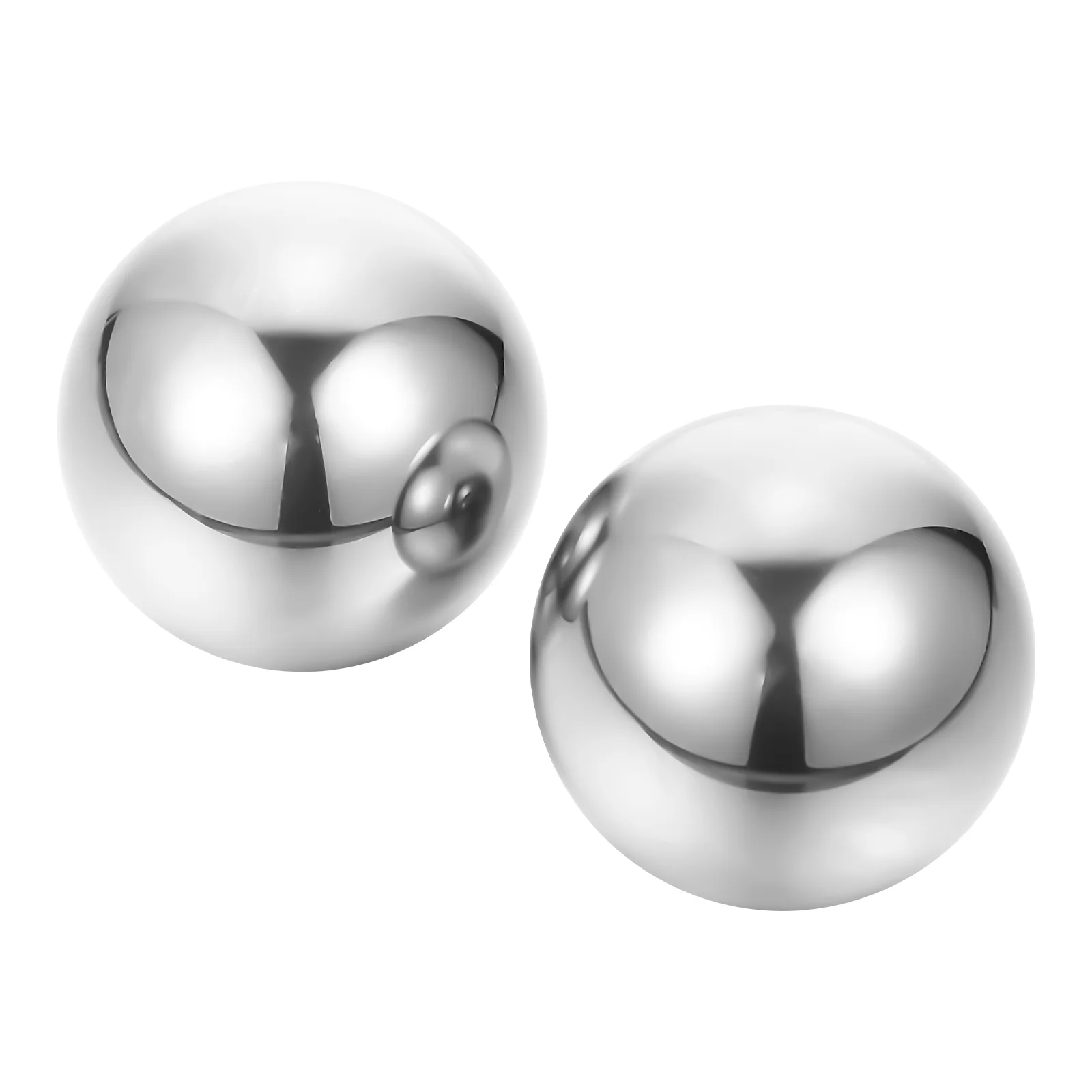 

2 Pcs Stainless Steel Ball Stress Balls Massage Hand Fitness Handheld Massagers Metal Handballs Health Exercise