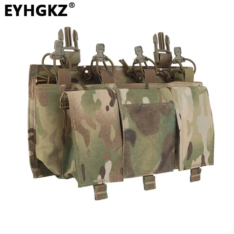 EYHGKZ Tactical 5.56 Quadruple Mag Plate Hunting Pouches Vest Airsoft Equipment Molle System CS Wargame Paintball Accessories