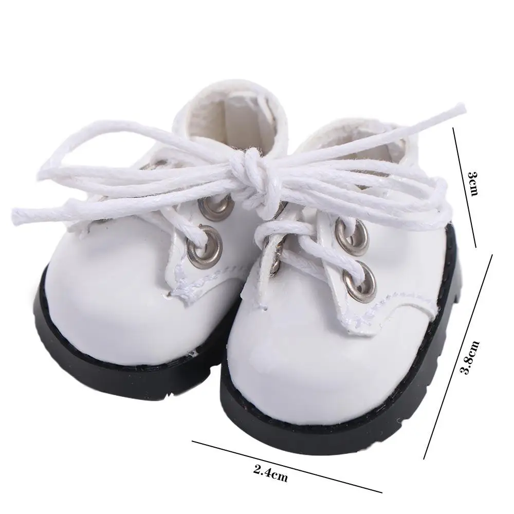 Sepatu bot kulit PU lucu Mini, mainan anak-anak, sepatu boneka katun 10cm, ringan, 1 pasang, sepatu kasual DIY