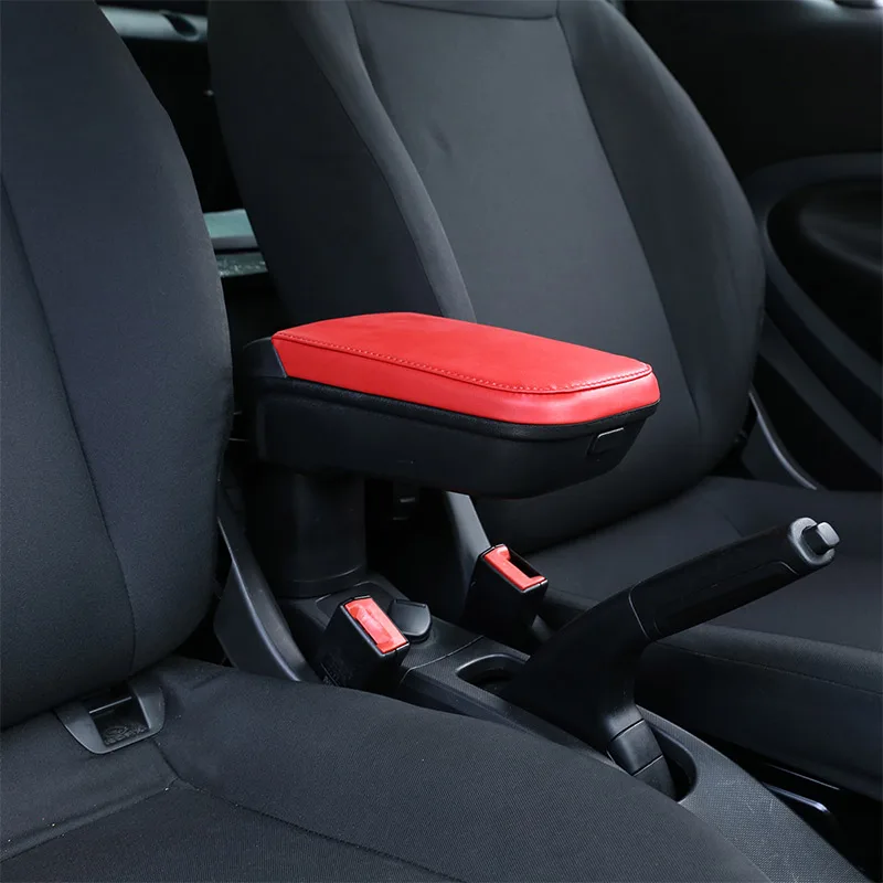 Leather Armrest Box With Cup Holder Storage Locker For Mercedes Smart 453 Fortwo Forfour 2015-2019 Car Interior Accessories