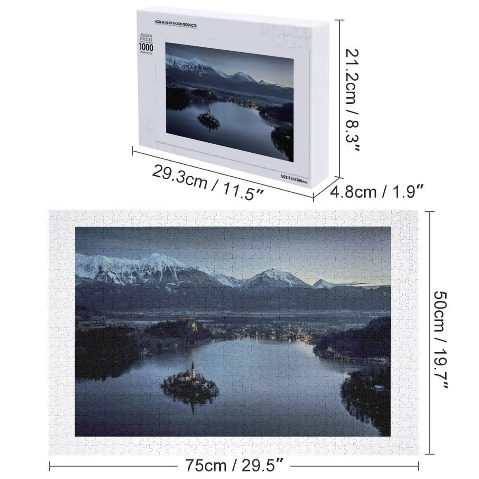 ブレッド湖、スロベニア ジグソーパズル 大人向け木製ジグソーパズル 子供向けカスタマイズパズル