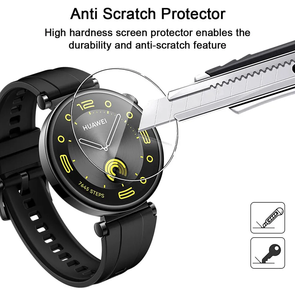 3 Piezas Protector de Pantalla de Vidrio Templado para Huawei Watch GT4 46mm 41mm, HD Transparente Antirrayas Película Protectora, Accesorios de Repuesto de Pantalla para Smartwatch Especialmente Ajustados 4