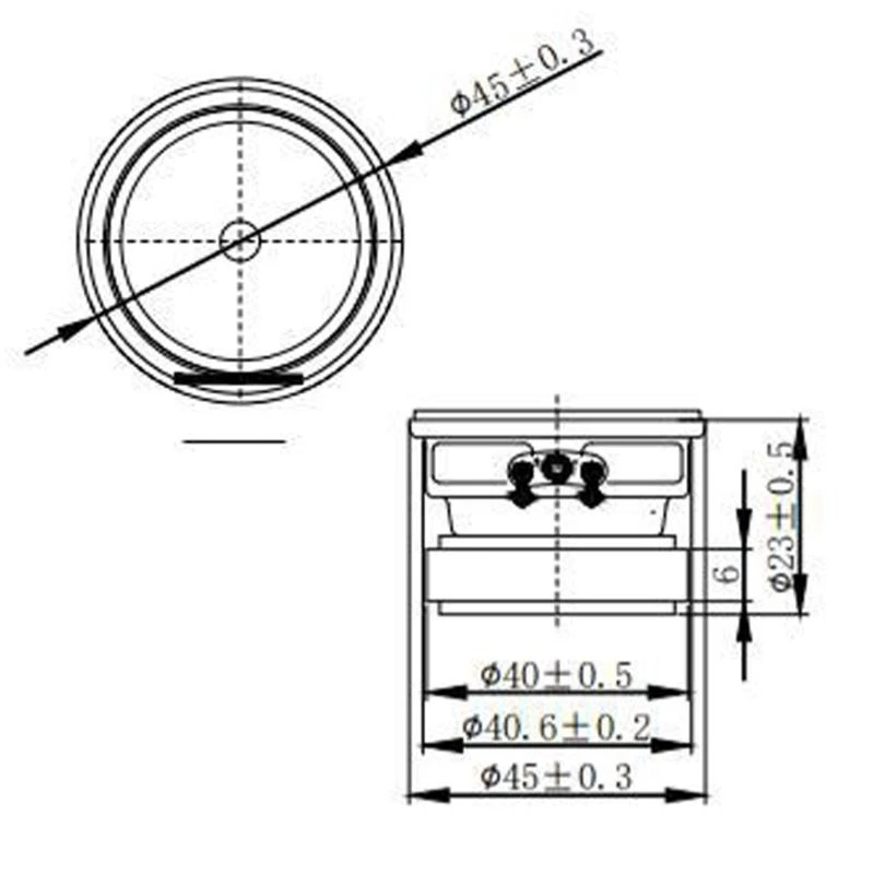 45mm Subwoofer-Lautsprecher 4ω 5W Tieftöner Home Theatre Sound Bookselel