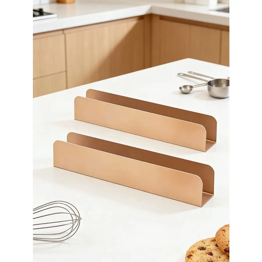 2Pcs Brown Stainless Steel U-Shaped Cookie Cutters - Durable Baking Tools for Fondant Baguettes Desserts Christmas Treats - Image 6