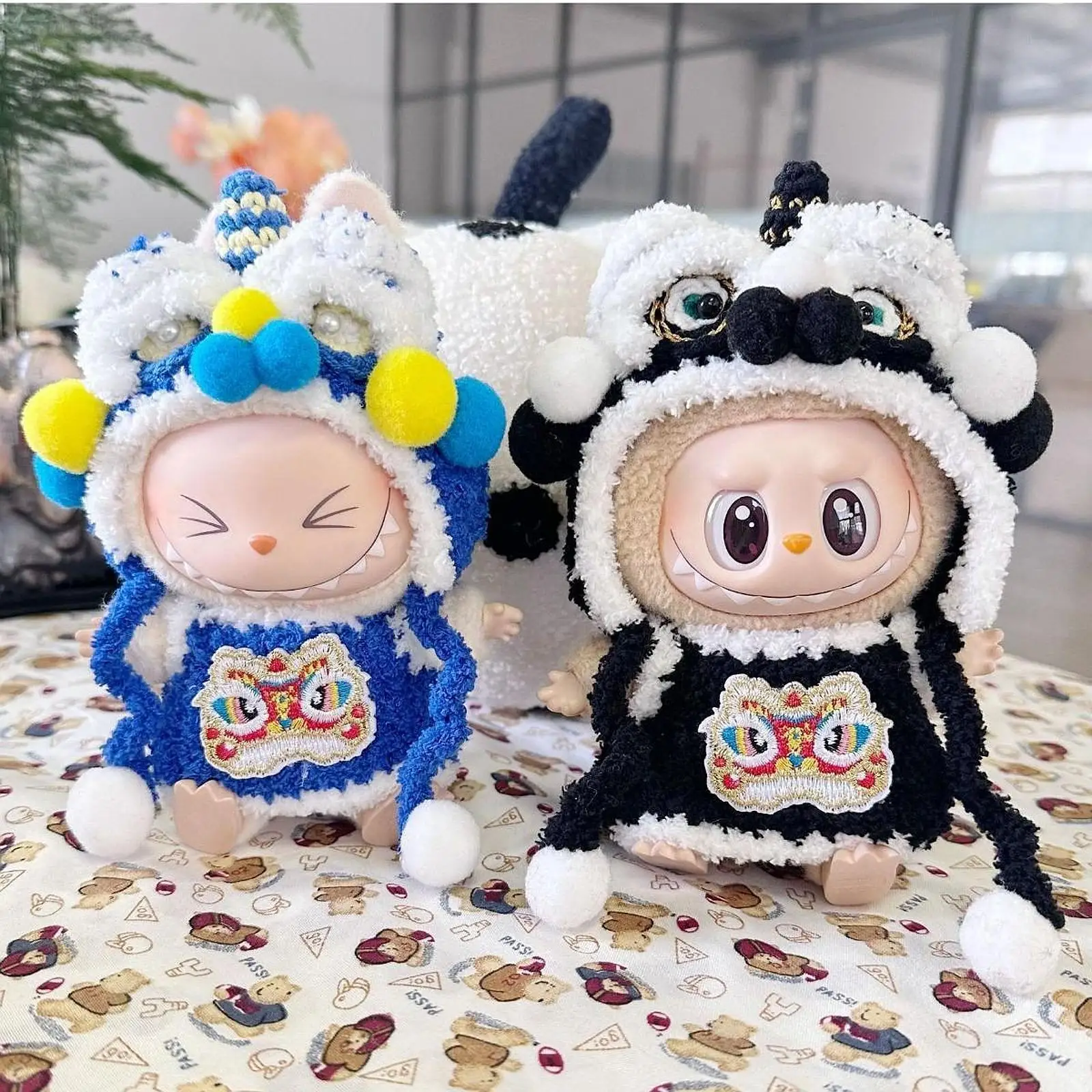 

Doll Lion Dance Clothes Doll Outfit Fashion Photo Props for Kids Birthday Gift Dress Up Your Own Dolls for 5.91inch Doll