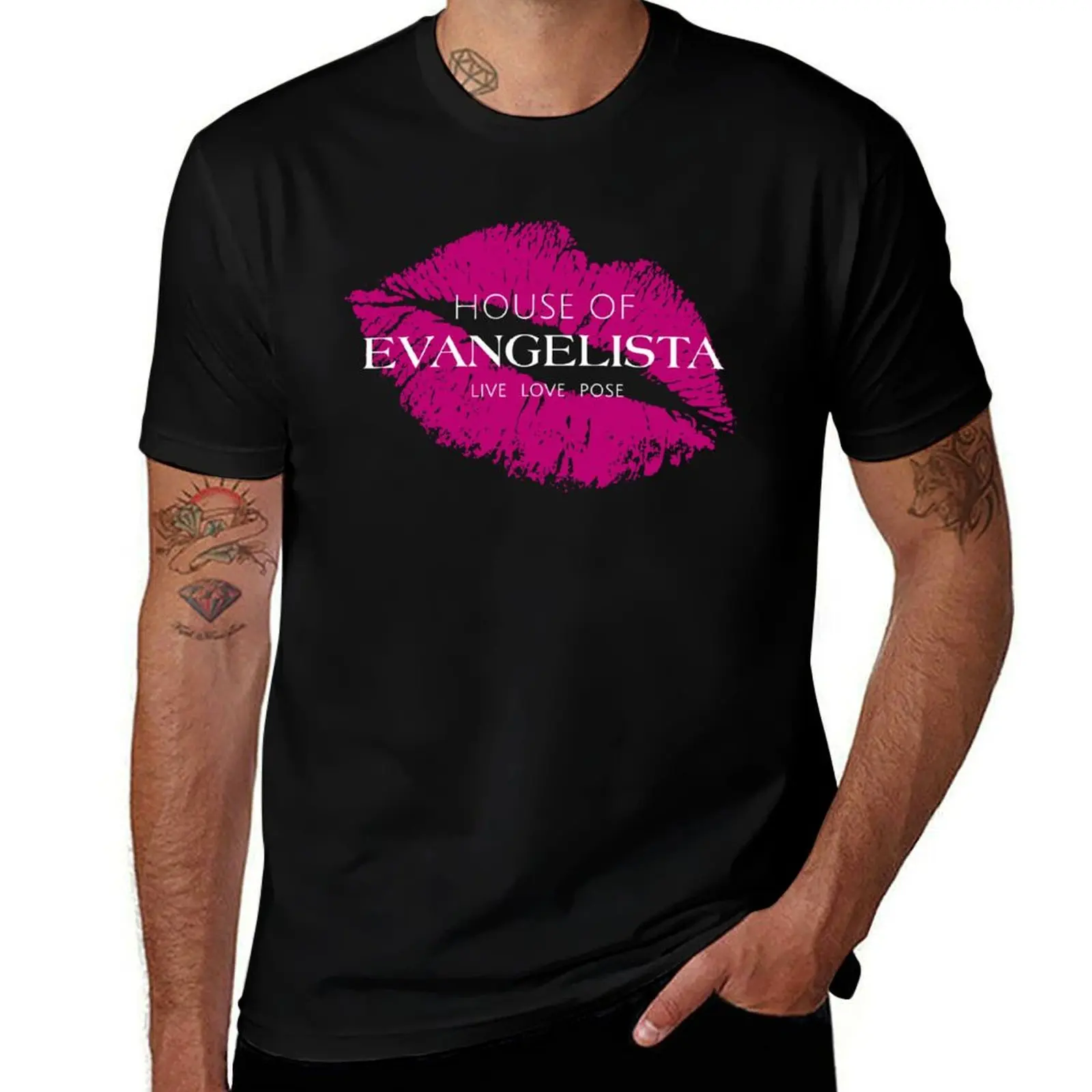 House Of Evangelista (Pose) T-Shirt Trendy Pattern T-Shirt for Men