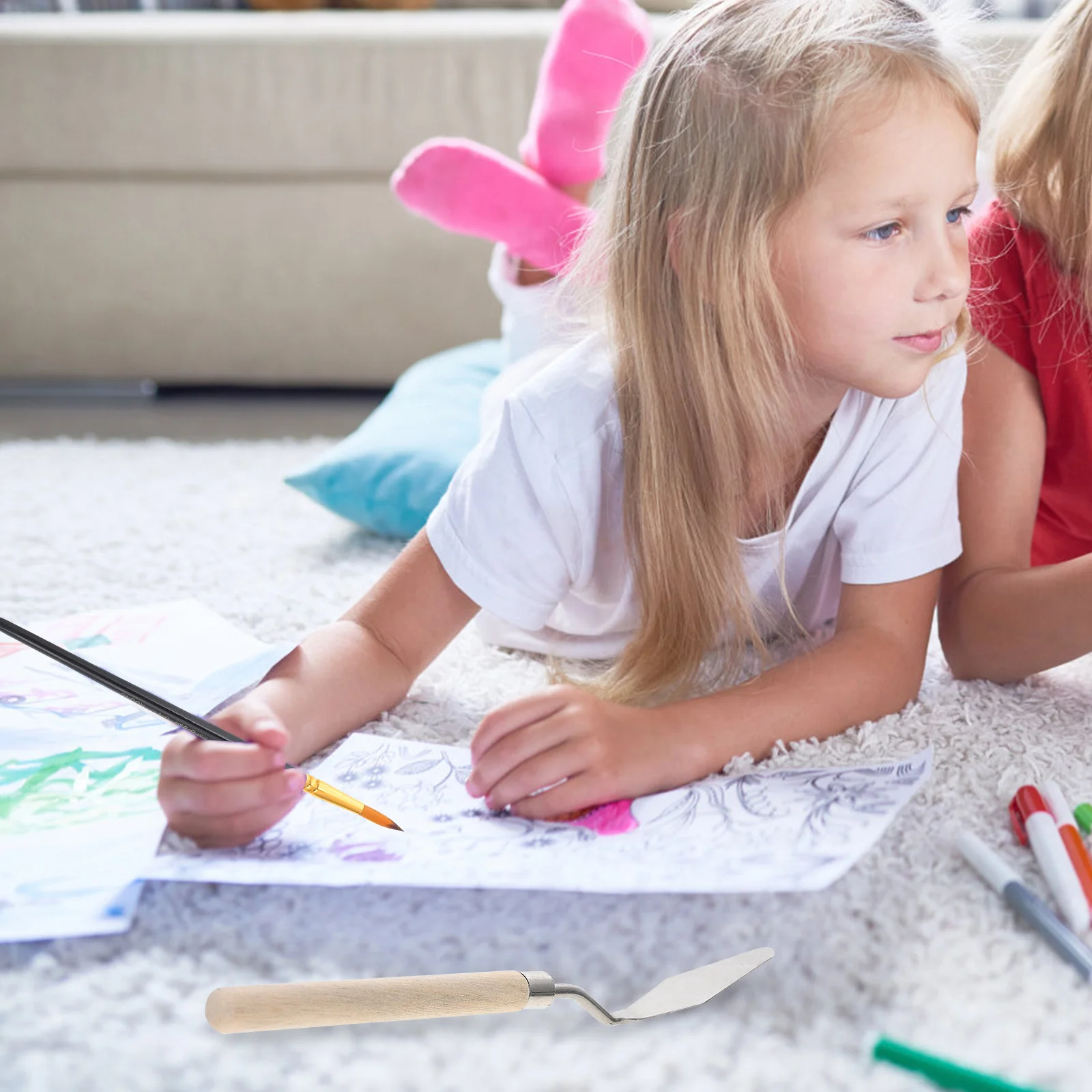 

1Set Artist Paint Brush Set Portable Watercolor Oil Painting Supply Acrylic Oil Paint Kit for Student Art