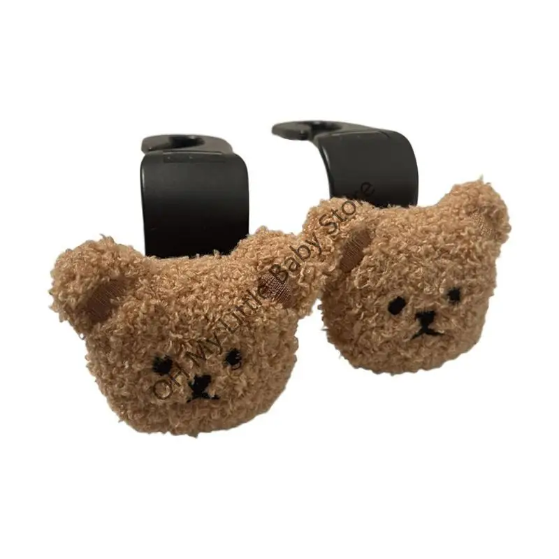 

M76C 2 Pieces Bear Baby Stroller Hook Universal for Strollers Shopping Carts