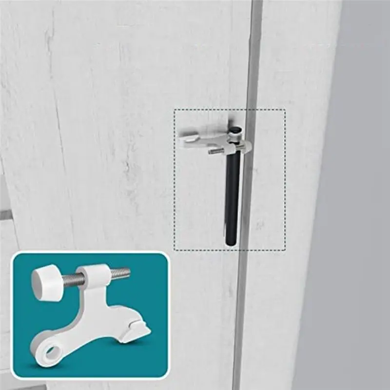 ABSJ-6Pcs Hinge Pin Door Stopper Adjustable Heavy Duty Hinge With Rubber Bumper To Reduce Potential Damage Wall Dents