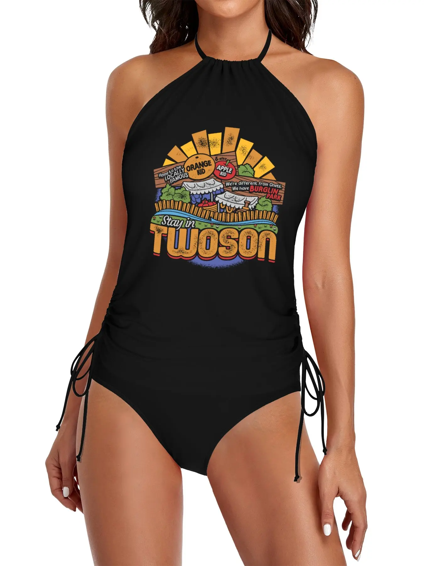 

Visit Twoson Split Swimsuit Set Women's swimsuit Swimsuit black bikinis sets woman Women