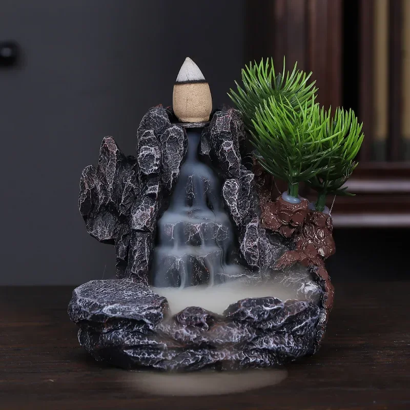 

1pcs Resin Reflux Incense Burner, Home Indoor Tea Ceremony, Yoga New Retro Reflux Incense Burner Ornaments