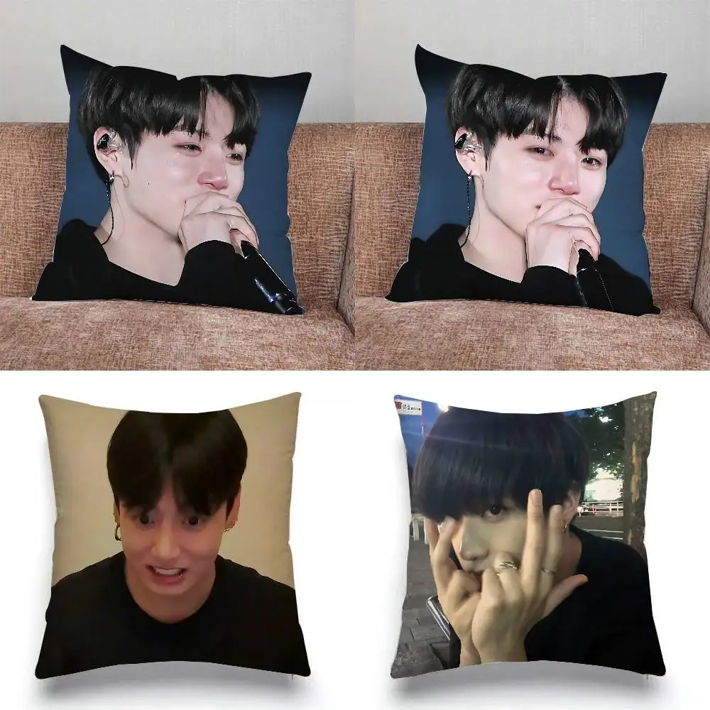 IdolJ-jung-k-kooks كيس وسادة رمي غطاء وسادة الشمال خمر نمط وسادة تغطي غرفة المعيشة المنزلي أريكة الأريكة مقعد ديكور