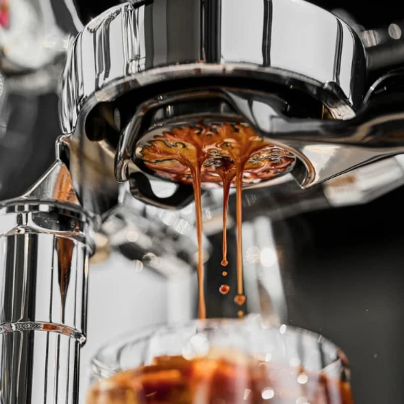 IKAPE Espresso Bottomless Portafilter, mit Präzisionsfilterkörben, Edelstahl Tiefschwarz, für 58mm E61/Lamarzocco Maschinen – Detail 4