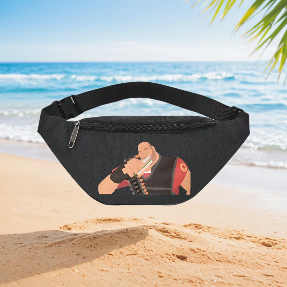 

Heavyweight Soldier Enjoying Sandwich Waist Backpack Crossbody Chest Bag Street Casual Sporty Fashionable Simple Unique Printed
