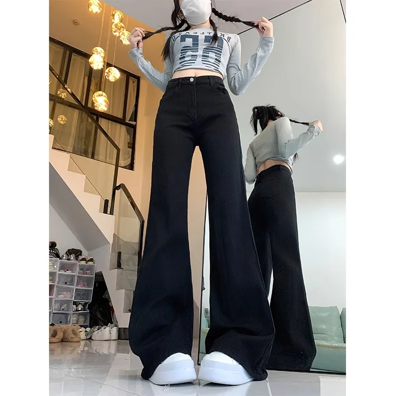 الربيع الصيف منخفضة الخصر جرس بوت الجينز المرأة التخسيس عالية الارتفاع مايكرو متوهج الدينيم السراويل القطن تمتد ارتداء مقاومة #1