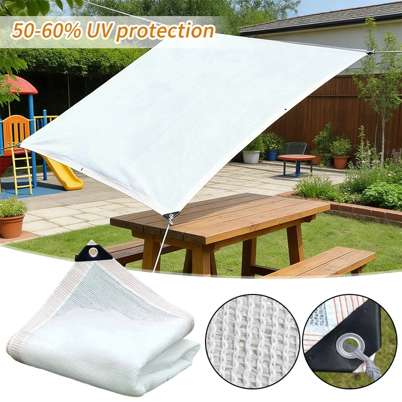 Malla de Sombreado de Alta Densidad, Reflectante del Calor, Aislante, Bloqueadora del Sol, 80% de Sombreado, Toldo para Exteriores, Pérgola, Protección UV, Protector Solar