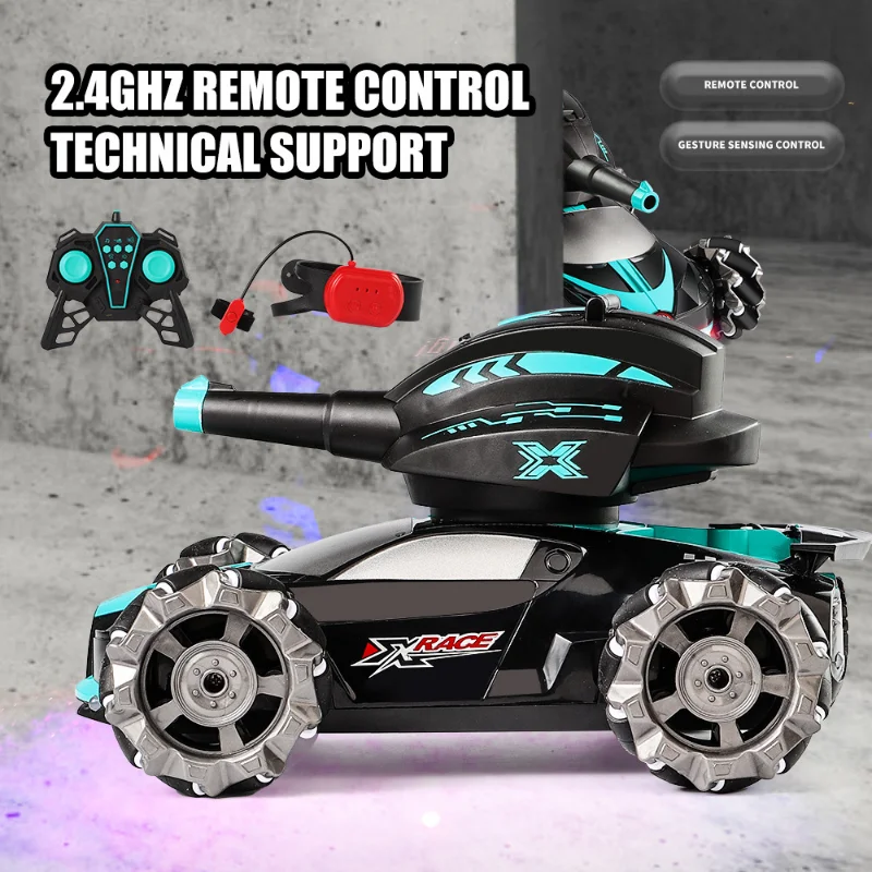 RC Auto 2,4g Spielzeug 4WD Wasserbombe Tank RC Spielzeug Schießen wettbewerbs fähige Geste gesteuert Tank Fernbedienung Drift Auto Kinder Junge Spielzeug