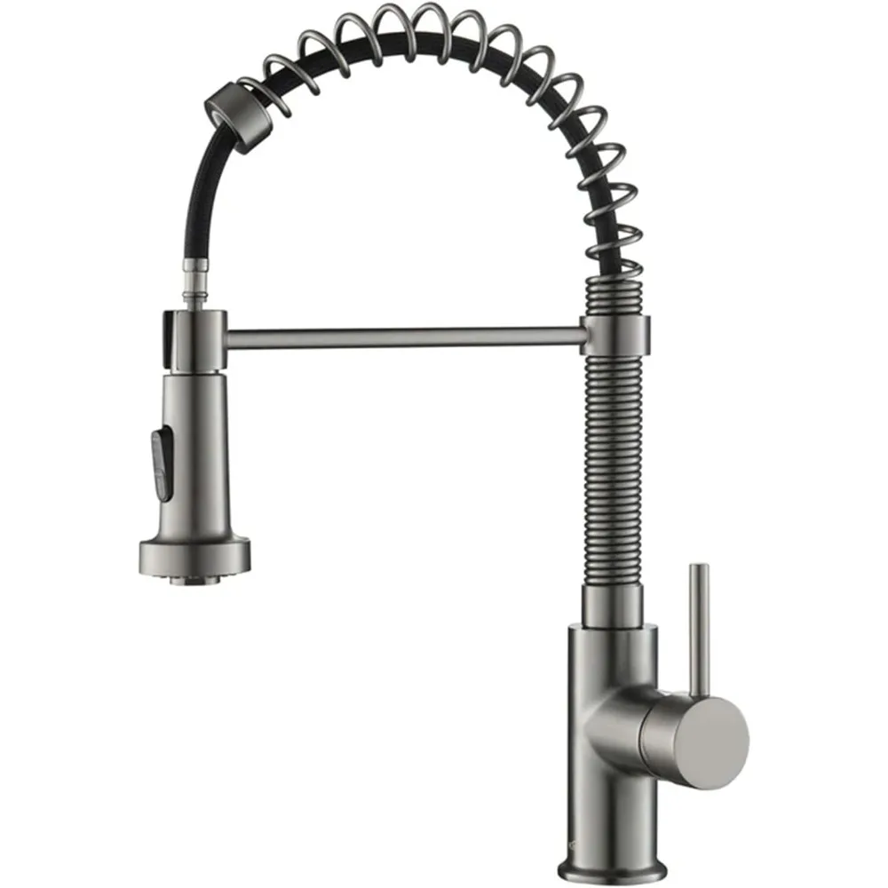 

KIBI Aurora Kitchen Faucet with Pull Down Sprayer | Solid Brass High Arc Spout, 360° Swivel, Dual-Mode Spray | Corrosion-Resista