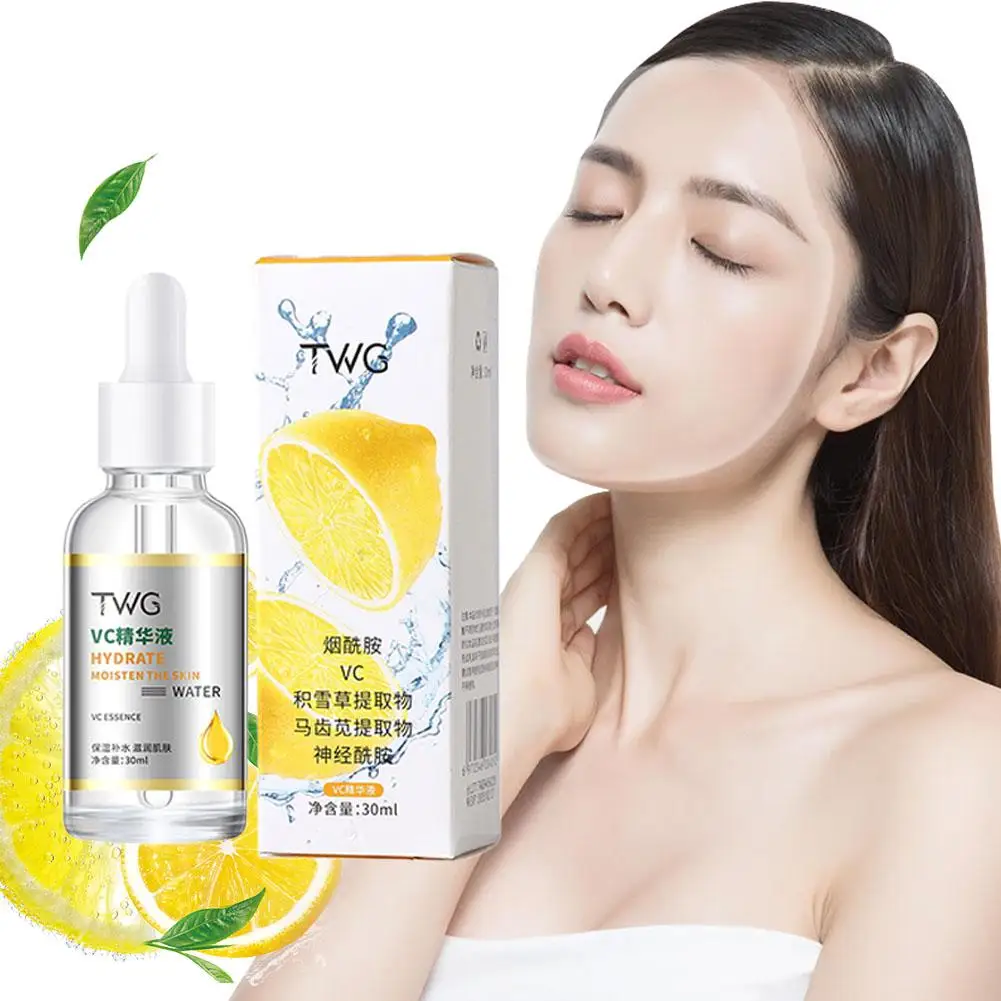 

Vitamin C Facial Essence Brightening Skin Tone Fade Hydration Care Skin Dark Korean Spots 30ml Products Moisturizing H0I3