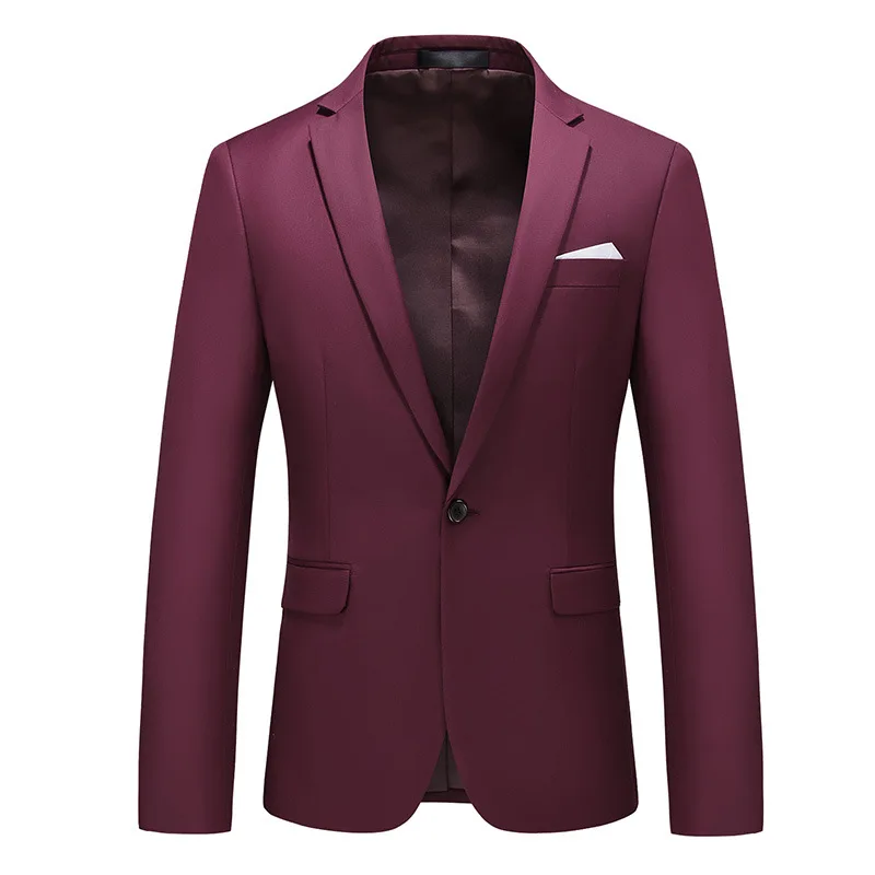 J29  Men's business quality suit Korean style slim fit work business one-piece suit