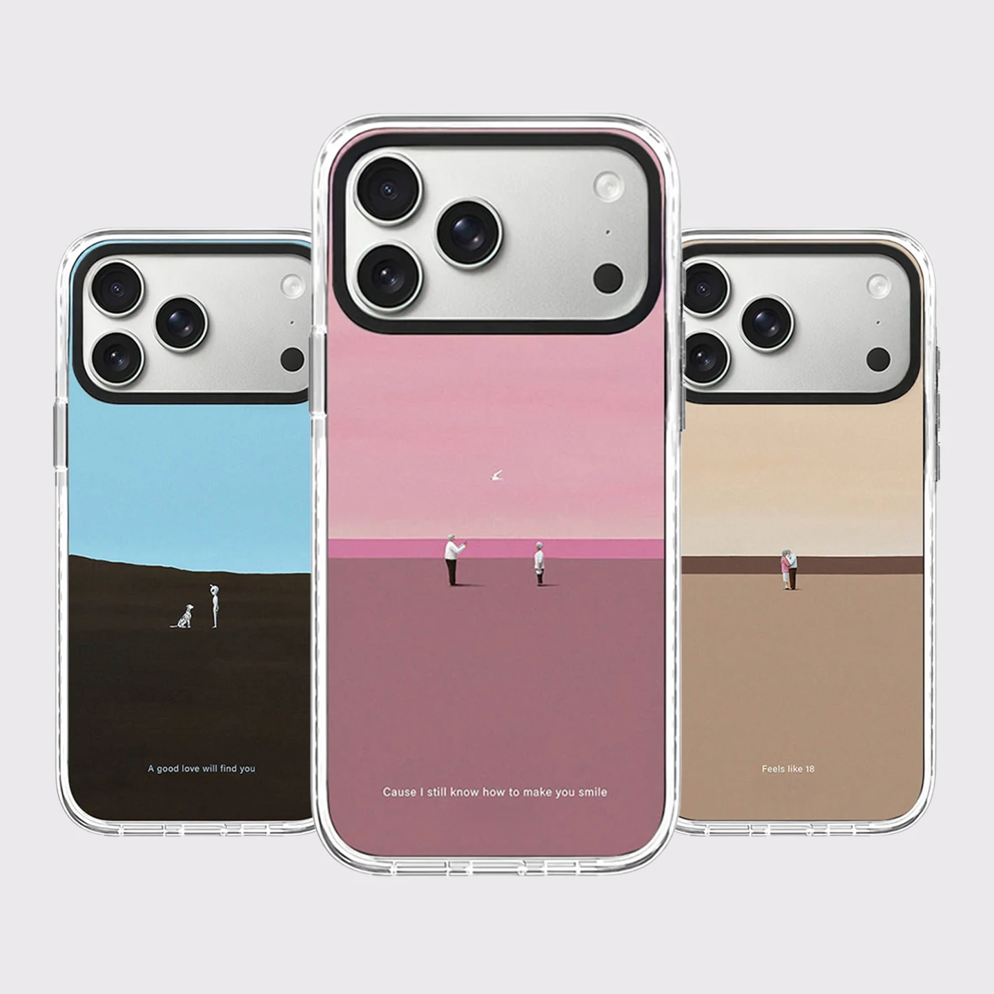 

Lost in Love Creative Pattern White Border Magnetic Cover for IPhone 12 13 14 15 16 17 Pro Max Case for IPhone 17 Air