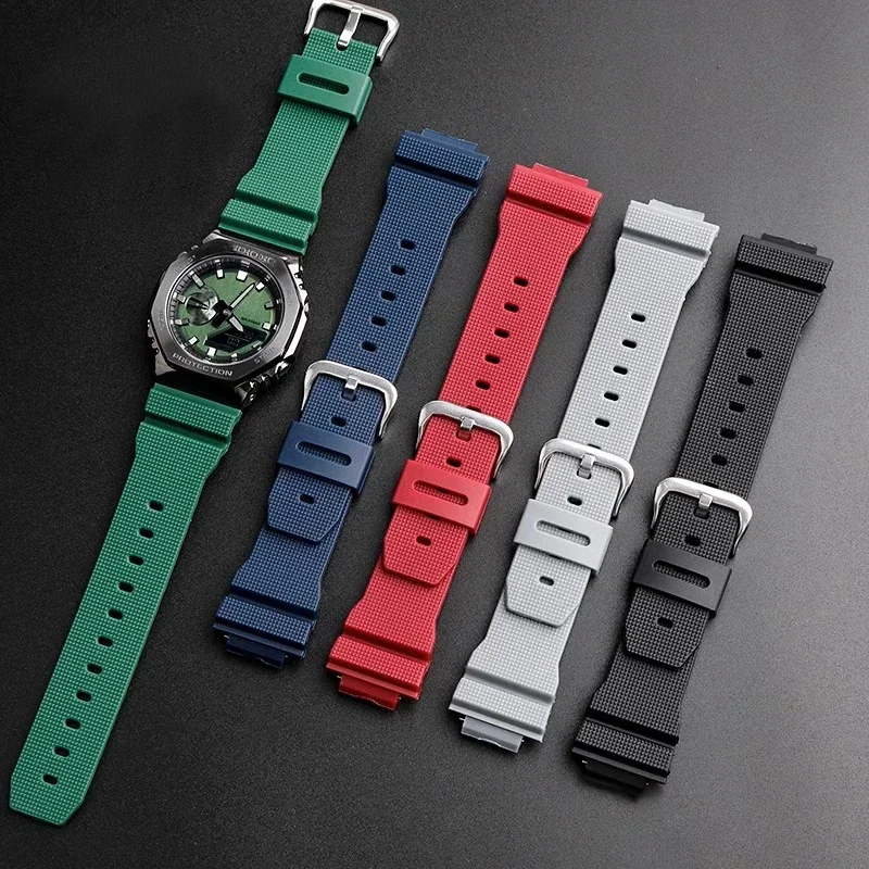 Premium-Grade Silicone Rubber Watch strap For Casio G-Shock GM2100 GA2100 DW5600GM GA 2100 DW6900 Watch accessories Band 16mm