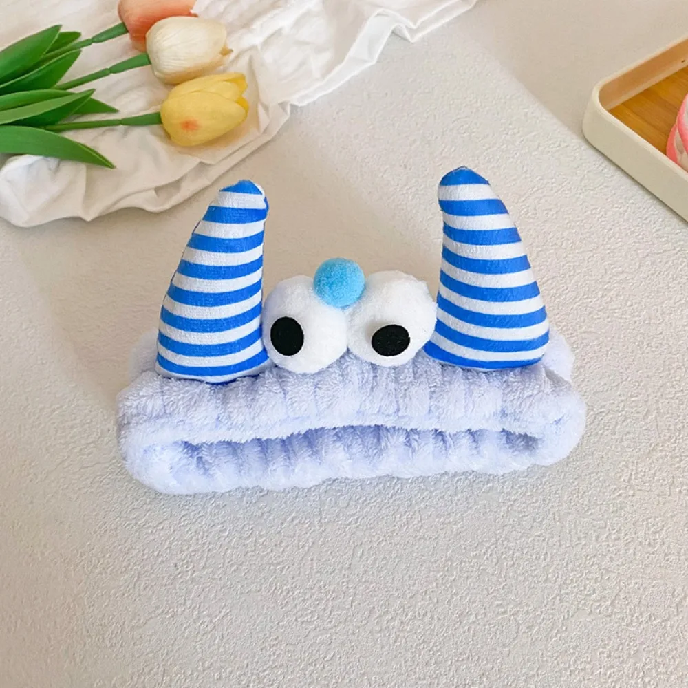 

Cute Cartoon Eyes Hair Band Adjustable Band Soft Wash Face Headband Elastic Fabric Lightweight Travel Headband Women