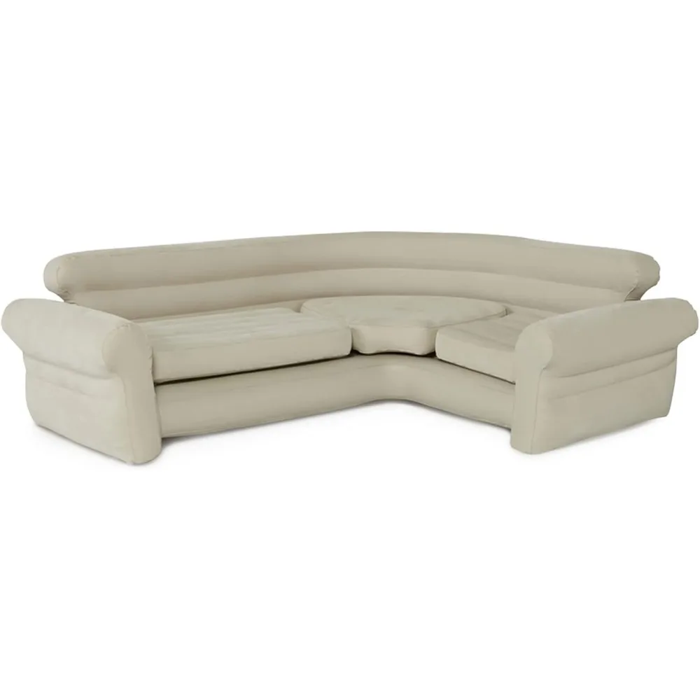 68575EP Inflatable Corner Sofa: L-Shaped – Indoor Use – 2-in-1 Valve – 880lb Weight Capacity  101” x 80” x 30”