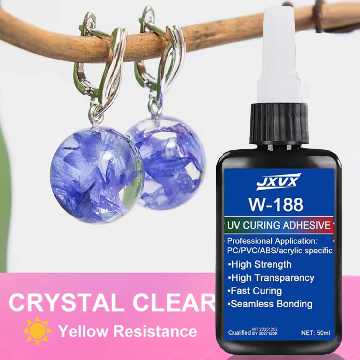 JXVX 50ML クリアUVレジン ハードタイプ 1分速硬 - Epoxy Uv Resin Kit のレビューと価格